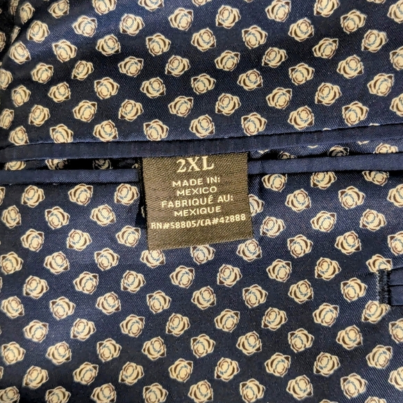 Oak Hill Men's Sport Coat Blazer Size 2XL Blue Tartan Pattern with Extra Buttons - Picture 8 of 13